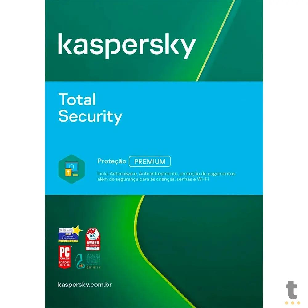 Software Kaspersky Total Security Download - 1 Ano - 3 Dispositivos - KL1949KDCFS Truedata
